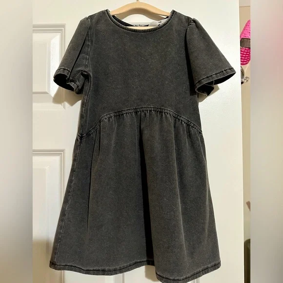 H&M Denim Look Jersey Dress 3-4T - Picture 6 of 7